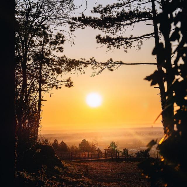 Puesta de sol en la Montaña de Beaune