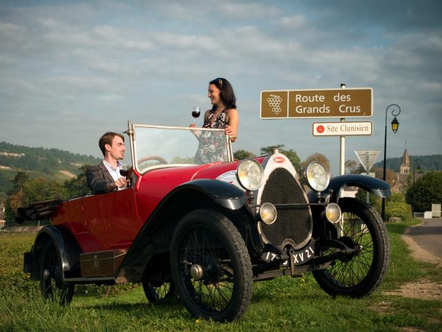 Bugatti Koppel Pinot Noir proeverij Bord Route Des Grands Crus