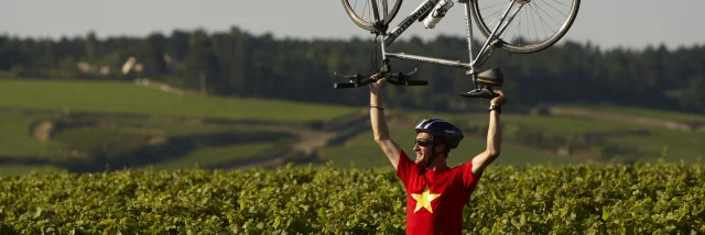 Cycliste Velo Vignes Bourgogne