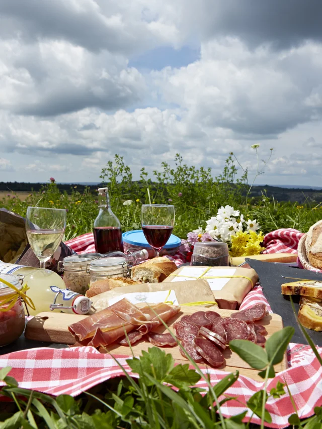 Mantel Picnic Azulejos Productos Locales Borgoña