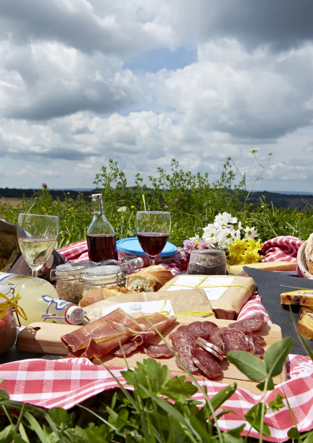 Picnic Tablecloth Tiles Burgundy Local Products