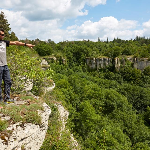 Wandelen Vrienden Klif Hoge Côtes De Beaune