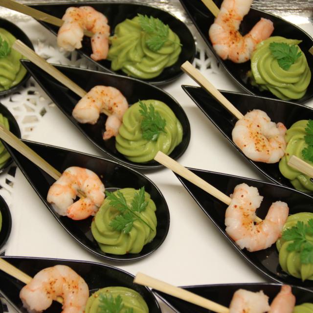 Catering Spoon Avocado Shrimp
