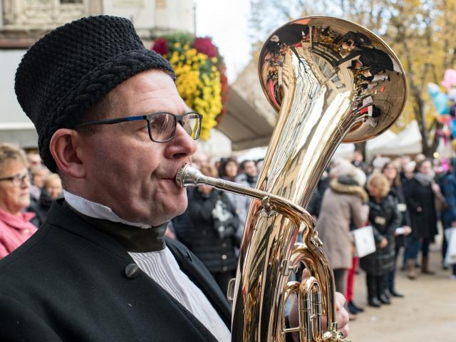 Groupe de musique à l'occasion de la vente des vins des Hospices de Beaune
