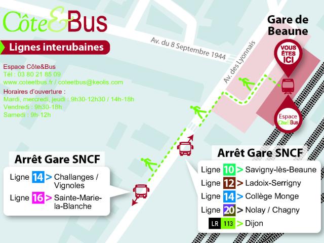 Bus map Gare Sncf En