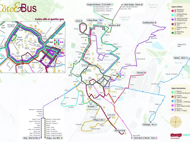 Beaune Urban Bus Plan